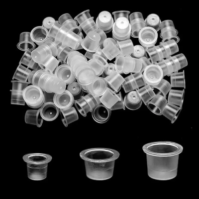 Imagen de ATOMUS Tapas De Tinta Para Tatuaje (300 Unidades, TamañO PequeñO, Mediano, Grande, Desechables, Vasos Tatuaje, Soporte Pigmentos, Contenedor, Kit Accesorios