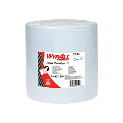 Imagen de WypAll L10 paños de papel para limpiar superficies 7240 Bobina Xtra grande 1 rollo azul x 1,000