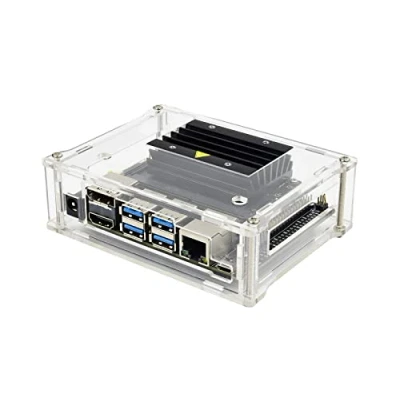 Imagen de Waveshare Acrylic Clear Case (Type A) for The Jetson Nano Developer Kit Easy Access to Peripheral Connectors Supports Cooling Fan