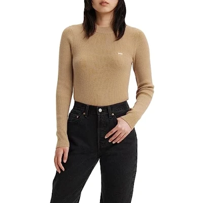 Imagen de Levi&#039;s Crew Rib Sweater, Sweatshirt para Mujer, Travertine, XL
