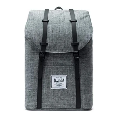 Imagen de Herschel Retreat Mochila, Talla: One Size, Raven crosshatch / black rubber