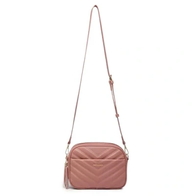 Imagen de Miss Lulu Bolso de Hombro Cruzado para Mujer, Cuero sintético, Textura Punto en Forma V, decoración borlas, con Correa extraíble y Ajustable