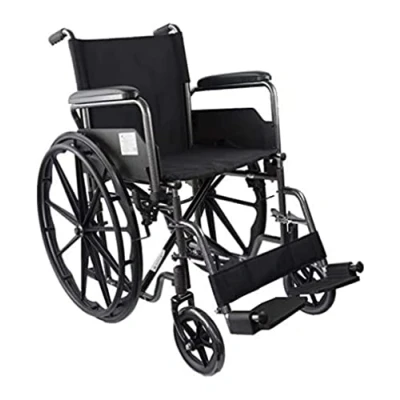 Imagen de Mobiclinic, Silla de Ruedas plegable, S220, extracción rápida pulsando un botón, Premium, Asiento 43cm, Reposapiés y Reposabrazos abatibles, Palanca freno, Resistente, Color negro