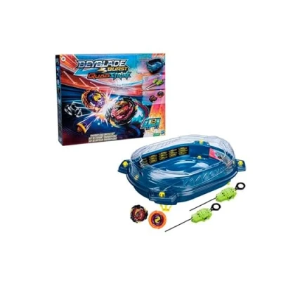 Imagen de Beyblade Burst QuadStrike Set de Batalla Thunder Edge con Beystadium, 2 Tops y lanzadores A Partir 8 años