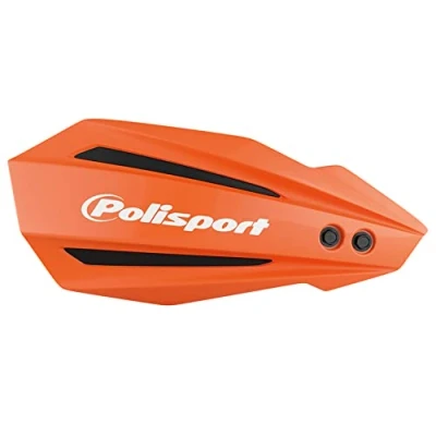 Imagen de POLISPORT 8308500008 Paramanos BULLIT 1 punto de fijación MX Style fabricado en plástico con kit montaje incluido compatible motocicletas KTM, GAS GAS, Husqvarna, Sherco color naranja