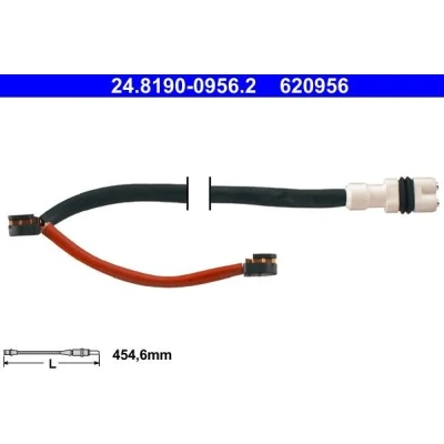 Imagen de ATE 24.8190 0956.2 Sensor de Desgaste Pastillas Frenos PORSCHE: 911 Coupé, Cayman