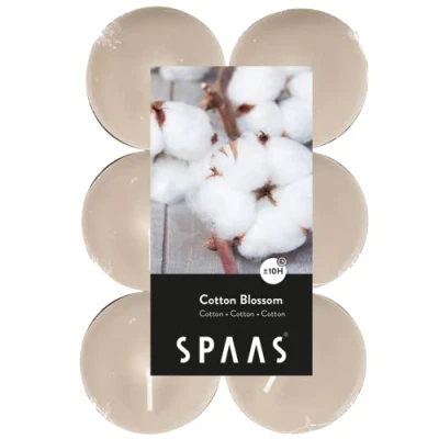 Imagen de Spaas 12 Velas aromáticas, Cera de parafina, Taza Aluminio, Beige, D 58 mm x H 24