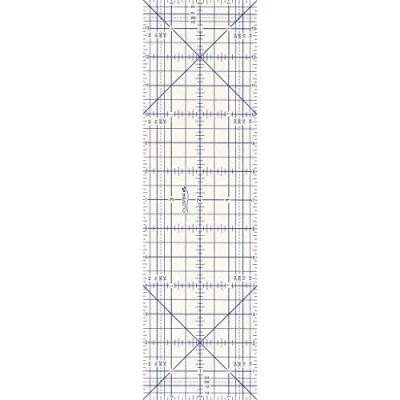 Imagen de Clover Regla cuadrada resistente al calor para planchar en seco y vapor, dobladillo, cortinas, mantas, 4 x 14, 101,6 355,6 mm, color blanco