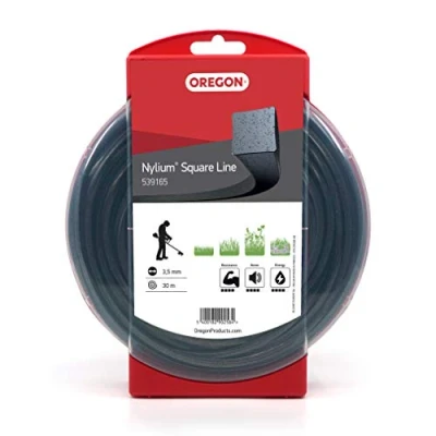 Imagen de Oregon Square Nylium 539165 Hilo de corte resistente para vegetación seca en suelo rocoso, negro, 3,5 mm x 30 m