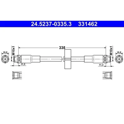 Imagen de Tubo flexible de frenos ATE 24.5237 0335.3