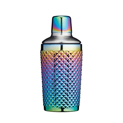 Imagen de BarCraft Coctelera con Tachuelas, Acabado Iridiscente de Arcoíris, 300 ml