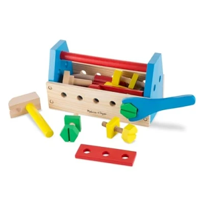Imagen de Melissa &amp; Doug Juego de herramientas madera, Caja herramientas, Juguetes construcción, educativos desarrollo, Regalo para niñas y niños 3 4 5 6 7 años