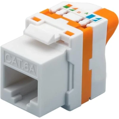Imagen de TECHLY Cat 6A Keystone RJ45 Jack UTP UNSHIELDED TOOLESS IWP MD C6A/UROTT