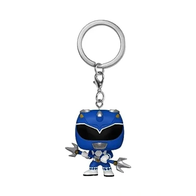 Imagen de Funko Pop! Keychain: Mighty Morphin Power Rangers 30th Blue Ranger TV Minifigura de Vinilo Coleccionable Llavero Original Relleno Calcetines Idea Regalo Fans