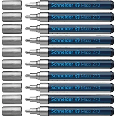 Imagen de Schneider Marcador Maxx 270, Color plata, 10 Unidades SH127054