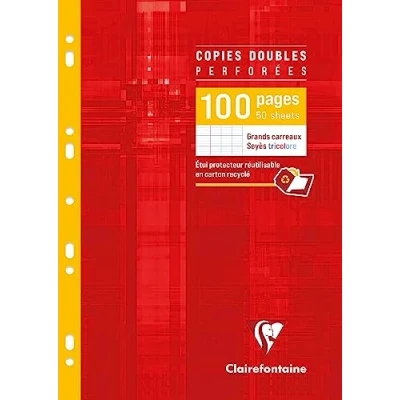 Imagen de Clairefontaine 4721 C hojas perforadas (A4, Francés de rayas, 10 unidades, 50