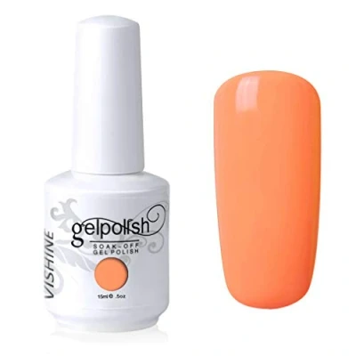 Imagen de moiselle 15 ml Esmalte De Uñas Gel Semi Permanente UV LED en los 298 colores Divers Nail Art manucures naranja claro no.809