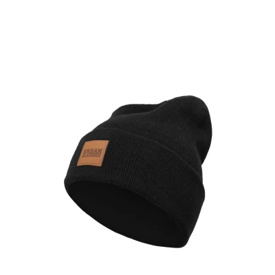 Imagen de Urban Classics Leatherpatch LONG Gorro, Hombre, Talla: One Size, Black