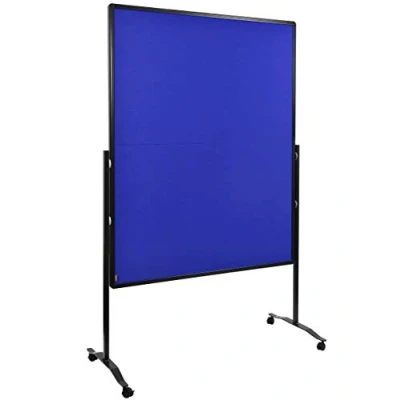 Imagen de Legamaster Premium Plus Panel de moderación plegable (150 x 120 cm, doble cara, con fieltro se puede utilizar como partición, incluye 4 ruedas bloqueables y ganchos papel)