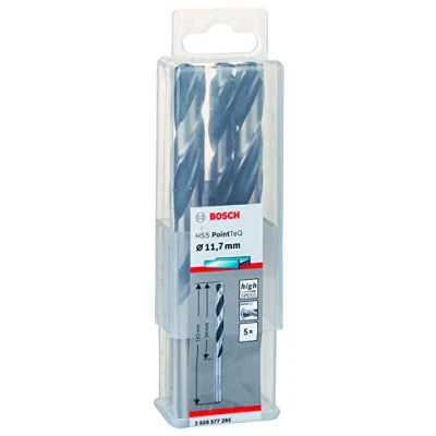 Imagen de Bosch Professional 5 brocas helicoidales HSS PointTeQ, para metal, 11.7 x 94 142 mm, accesorio de taladro
