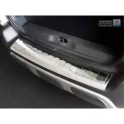 Imagen de Protector del Parachoques Trasero Inoxidable Compatible con Citroën C3 Aircross II 2017 &#039;Ribs&#039;