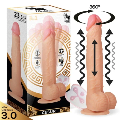 Imagen de Vibrador Cesur rotación control remoto usb y de silicona liquida Intoyou