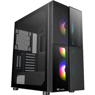 Imagen de Thermaltake Versa T26 ARGB Mid Tower ATX PC Chassis Case 4mm Tempered Glass Black