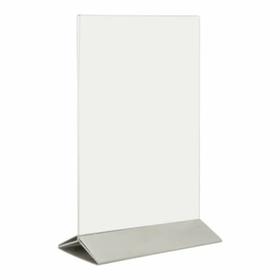 Imagen de Securit Portamenú de Mesa (plexiglás con Base Acero Inoxidable)