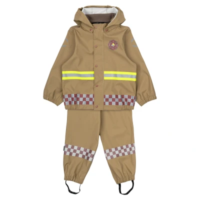 Imagen de mikk line RAIN SET Firefighter Pantalones para niños, Talla: 7a, Kelp