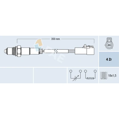 Imagen de FAE 77264 Sonda lambda FORD: FIESTA 5, 6, Fusion Familiar