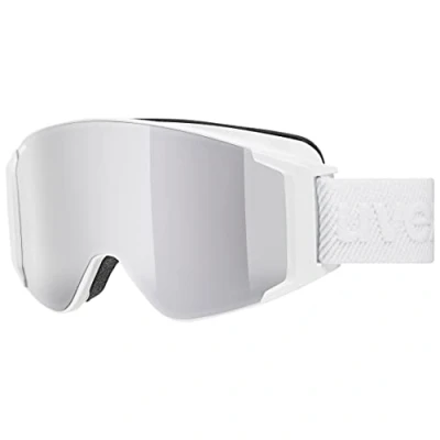 Imagen de uvex g.gl 3000 TO, gafas de esquí unisex, campo visual ampliado antivaho, con lente intercambiable, white matt/silver clear, one size