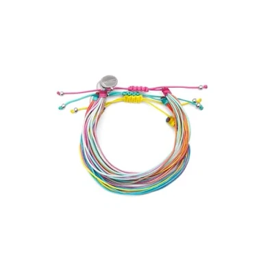Imagen de SINGULARU Pack 3 Pulseras Color Rainbow. Acero y Cordón. Joyas Para Mujer.