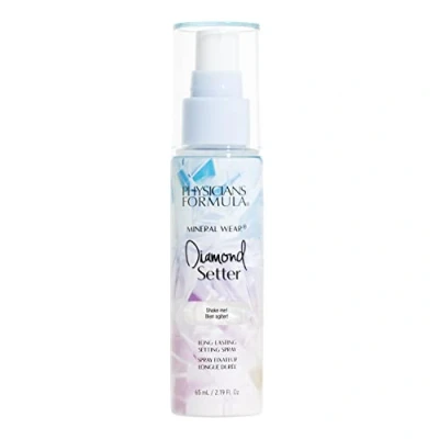 Imagen de Physicians Formula Mineral Wear Diamond Setter, Spray Fijador de Maquillaje con Fórmula Ligera e Hidratante, Brillo Iridiscente y Difuminador la Piel