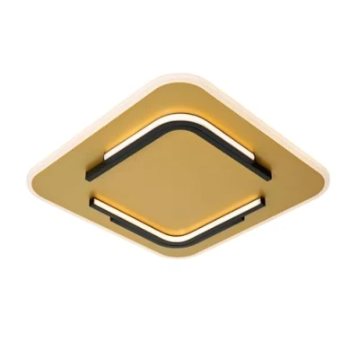 Imagen de Lucide Plafón LED Andreas, angular, 40 cm x cm, dorado mate