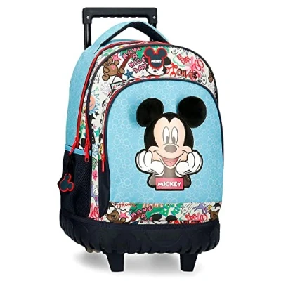 Imagen de Disney Mickey Be Cool Mochila Compact 2 Ruedas Azul 32x43x21 cms Poliéster 28,9L