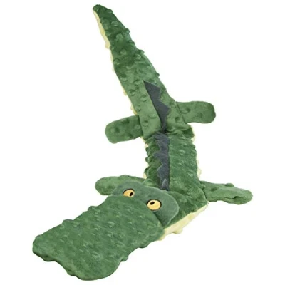 Imagen de Peluche para Perros Gloria Tamaño 63 cm DogMonsters Cocodrilo Juguete con Sonido Textura Suave Material Resistente Color Verde
