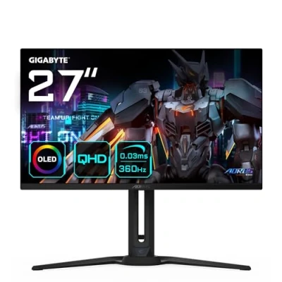 Imagen de Gigabyte Monitor de Juego AORUS FO27Q3 OLED 27 2560 x 1440 (QHD), 360Hz, 0,03ms, KVM, 250 CD/m², FreeSync Premium Pro, DisplayHDR True Black 400, HDMI 2.1