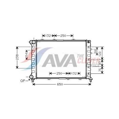 Imagen de PRASCO ALA2038 Radiador, refrigeración del motor Aluminio 580 415 23 Con acoplamientos rápidos Aletas unidas mecánicamente