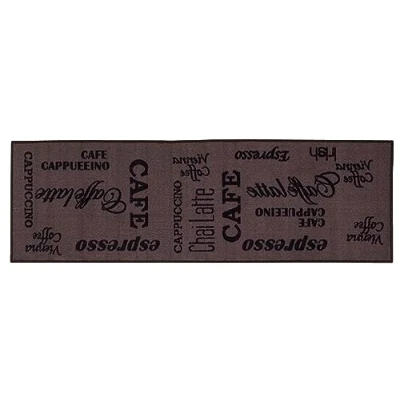 Imagen de Misento Küchenläufer waschbar Kaffeläufer Küchenteppich Andiamo Espresso Lavable Cocina Alfombra Certificado Oeko Tex, Poliamida, marrón, 57 x 120 cm, 60 cm