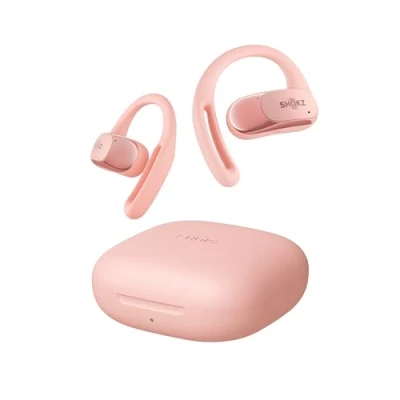 Imagen de SHOKZ Auriculares Open Ear OpenFit Air, Bluetooth inalámbricos con Micro, Carga rápida, Tiempo de reproducción 28h, IP54 Resistencia al Agua para Entrenamiento, Rosa