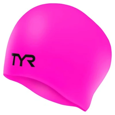 Imagen de TYR Pink Flash Gorro de natación para Cabello Largo