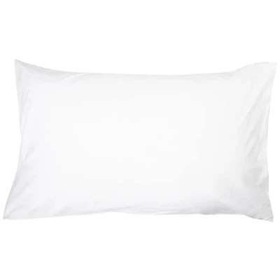 Imagen de Amazon Basics Funda de Almohada Suave con Cremallera (100% algodón, 50 x 80 cm, 4 Unidades) Blanco