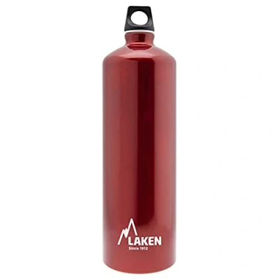 Imagen de LAKEN Botella de Agua Aluminio con Boca Estrecha 1,5L, Rojo Cantimplora Ligera y Reciclable Aislante para Niños Perfecta Gimnasio, Viaje Deporte