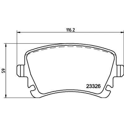 Imagen de HELLA 8DB 355 011 641 Juego de pastillas freno con contacto avisador desgaste tornillos pinza accesorios VOLKSWAGEN: Phaeton