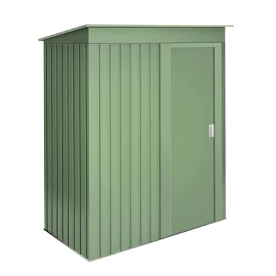 Imagen de Wasabi Armario Exterior Terraza 1,39m2 Neat Verde Puerta Corredera Techo Inclinado 162x86x181cm Caseta Jardín Resistente Cobertizo Almacenamiento