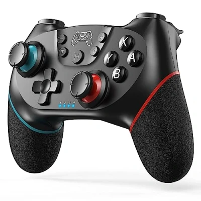 Imagen de Mandos Inalámbrico para Switch/OLED/Lite/Pro con Función Wake, Bluetooth Mando Pro Controller pc Gyro Axis/Dual Shock/Función Turbo y Captura de Pantalla