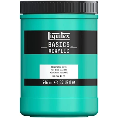 Imagen de Liquitex Basic Acrylic Tubo de Pintura Acrílica, 946 ML, Verde (Verde Agua Brillante Nuevo)