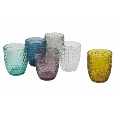 Imagen de Villa d &#039;Este Home Tivoli Geometrie Juego 6 Vasos Agua, 300 ml, Multicolor, Unidad