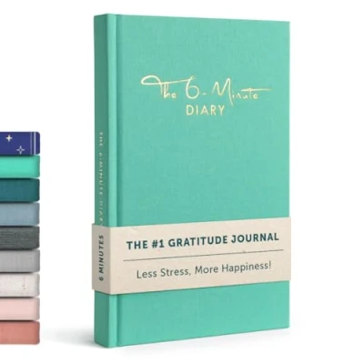 Imagen de The 6 Minute Diary (El Diario de Minutos en inglés) Minutes A Day for More Mindfulness, Happiness and Productivity Simple Effective Gratitude Journal (turquesa arizona)