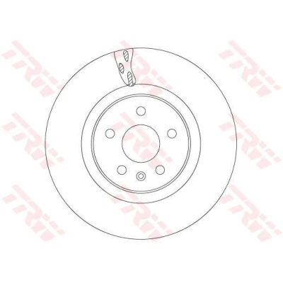 Imagen de TRW DF6700S Disco de freno 355 32 5 120 ventilado barnizado altamente carbonizado TESLA: Model S, X